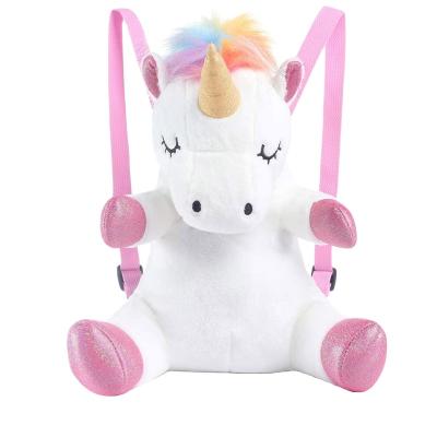 China Plush Kids Backpack Mini Unicorn Plush Backpack School Bags For Girls for sale