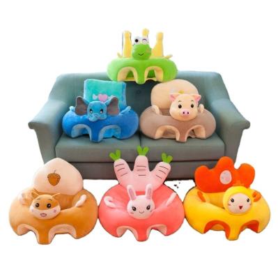 China Cute Plush Stuffed Soft Plush Baby Sofa Chair Shape Cartoon Cushion Sitting Animal Support And Learning Seat for sale