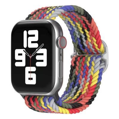 China One Size Can Fit Most People's Wrists Free Sample Nylon Watch Band Strap Elastic For Apple Watch Band Wrist Strap For iWatch Series 7 for sale