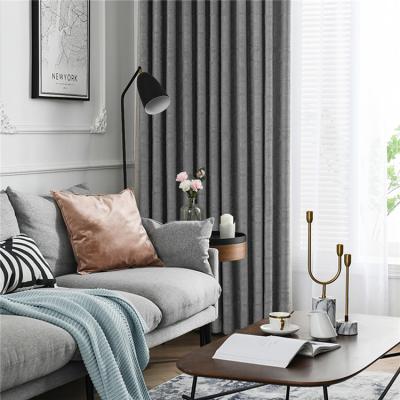 China Blackout Gray Green Cold Fancy Room Setting Curtains For Living Room Dressing Room for sale