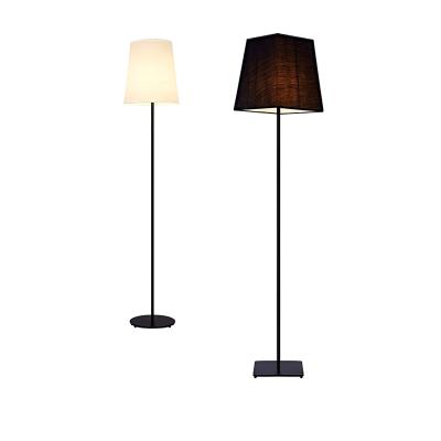 China Eco - Friendly Extremely Simple Study Red White Black Fabric Art Fabric Lampshade Floor Lamp for sale