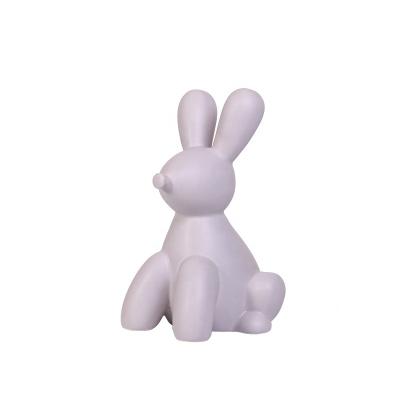 China Nordic Ceramic Household Goods Minimalist Ins Style Balloon Dog Opens Cute Puppy Rabbit Ceramic Ornaments for sale