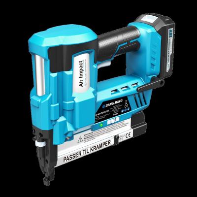 China 18V Li-ion Battery Cordless Nail Gun Air Staple Gun Stapler Nailer Screw Gun NG-L0418 100pcs for sale