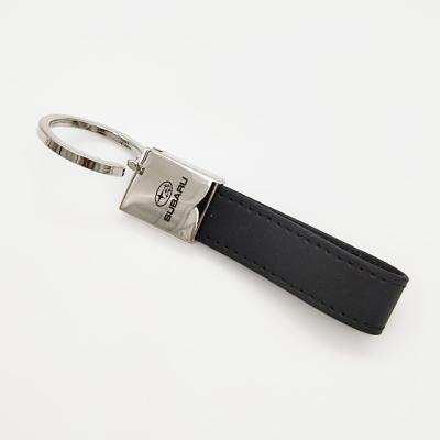 China Personalized Eco-friendly Cheap Car PU Leather Key Chain With Logo Laser Engrave Or Debossed for sale