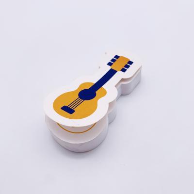 China Removable Loose Leaf Custom Shaped Die Cut Guitar Sticky Note With Full Printing Cover for sale