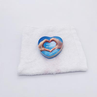 China Compressed Personalized 100% Cotton Heart Shape Compressed Hand Towel for sale