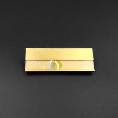 China Gold color blank stock aluminum alloy name badge OEM custom logo printing nickel free name tags for sale