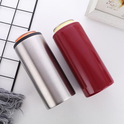 China Viable Professional Manufacturer 12oz Double Wall Stainless Steel Insulated Beer Beverage Box Slim Cooler for sale