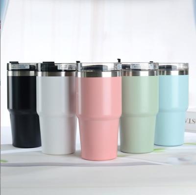 China Direct Wholesale 20oz, 30oz 30oz Double Wall White Stainless Steel Travel Disposable Factory Wholesale Mugs 30oz Vacuum Cup for sale