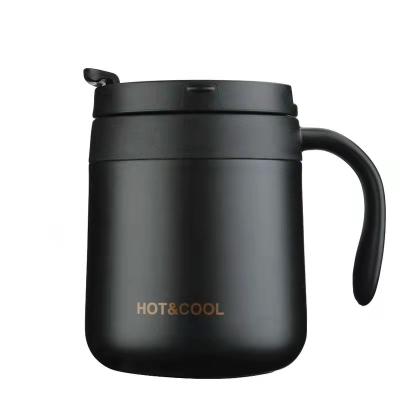 China Hot Selling Stainless Steel Viable Logo Coffee Mug With Customized 350ml Amazon Double Wall Handle And Lid for sale