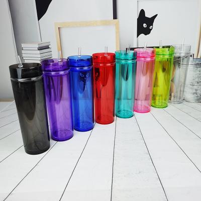 China Best Selling Custom Plastic 16oz Plastic Double Wall Acrylic Tumblers With Straws And Lids,Acrylic Lean Tumbler for sale