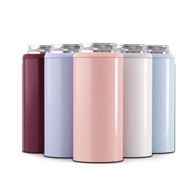 China Viable New Products 2020 Unique Double Wall 12oz Stainless Steel Slim Drinks And Beer Can Cooler Sleeve And Lean Tumbler 2 in 1 for sale