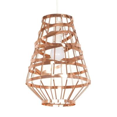 China Retro Style Metal Wire Birdcage Side Bed Modern Industrial Luxury Pendant Ceiling Wall Light Shade for sale