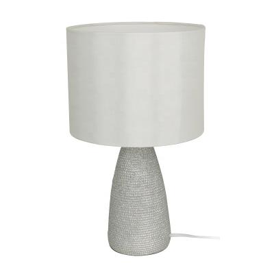 China Modern Nordic style design platform light home decor bedside resin silver inlaid table lamp EUROPEAN for sale