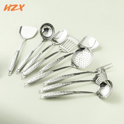 China Sustainable Hot Sale 201 Stainless Steel Heat Resistant Kitchen Cooking Tools Personalized Fancy Cookware for sale