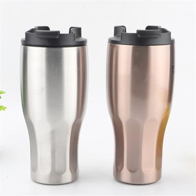 China PORTABLE Modern Custom Logo Travel Automatic Beer Mug Insulated 30 oz Double Wall Stainless Steel Tumbler With Lid for sale