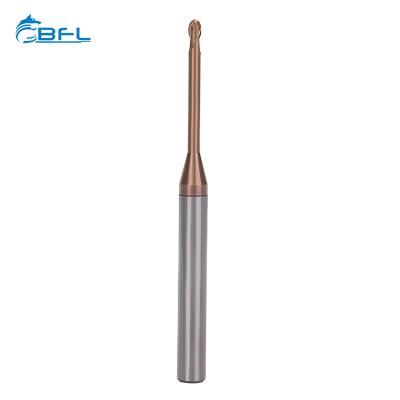 China BFL Cutting BFL High Speed ​​Solid Carbide High Speed ​​Ball Nose Ball Nose End Mill Cutter Milling Cutters CNC Flute Milling Router Long for sale