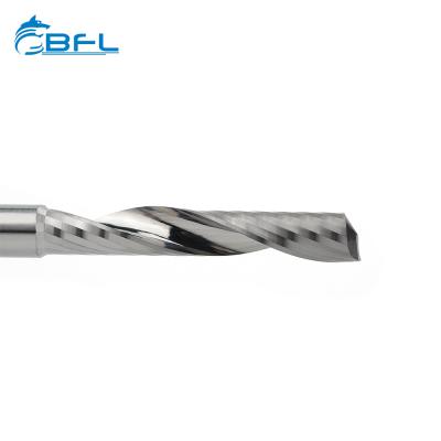 China BFL carbide freza carbide single flute down cut end mill carbide cutter wood cut tools for sale