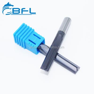 China Metal Machining BFL Carbide 2 Straight Flutes Solid Wood Flute Cutting Tool for sale