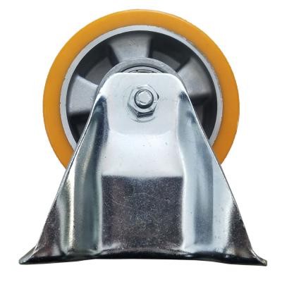 China 5 inch PU fixed casters, suitable for small trailers such as trailers for sale