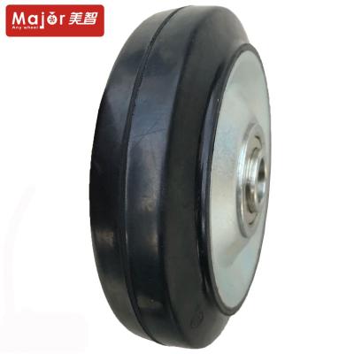 China The solid factory sells the quality rubber solid wheels in height of 6 inch for sale