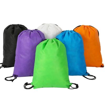 China Shengming Folding Running Drawstring Pouch Backpack T-shirt Cheap Shopping Bags for sale