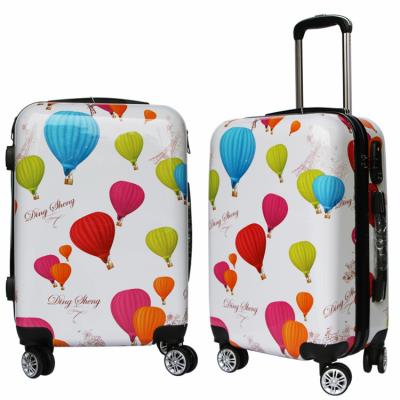 China Cotton Fabric SHENGMING Cartoon Butterfly ABS Luggage Sets Girls Hard Shell for sale