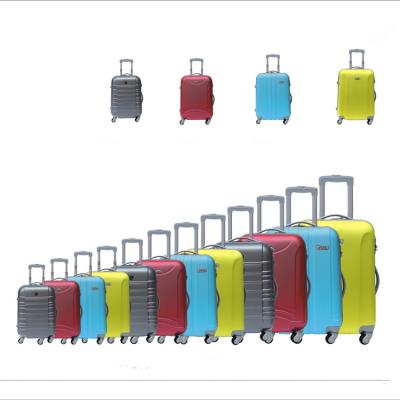 China Wholesale Cotton Fabric SHENGMING Semi Complete ABS Travel Luggage Hard Plastic Suitcase for sale