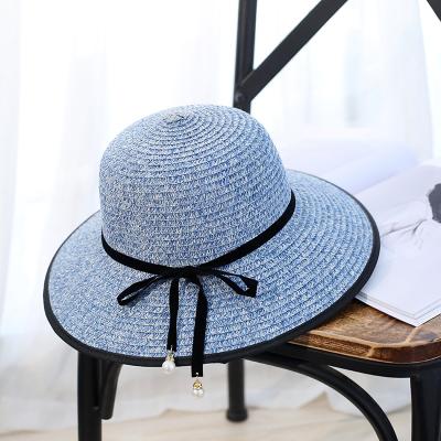 China SHENGMING Character Travel Beach Straw Boater Hat Women for sale