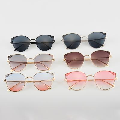 China Fashion Sunglasses Shape Oversized Round Oval Stainless Steel Womens Metal Frame Polarized Sunglasses for sale