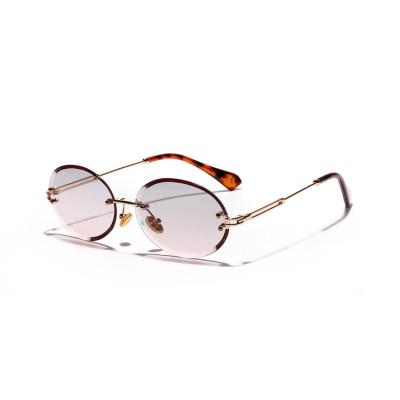 China Wholesale Retro Comfort Custom Round Frame Metal Steampunk Oval Sunglasses for sale