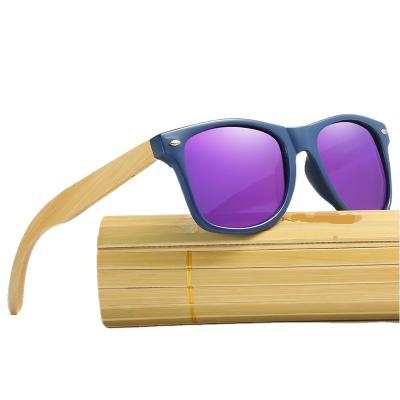 China Polarized Sunglasses New By Bamboo Wooden Fashion Sun Glasses Leg PC Glass River Frame Sunglasses for sale