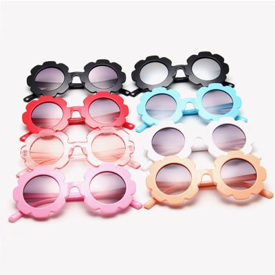 China Custom Girl UV Sun Glasses 100% Logo Sunflower Sunglasses Children Little Children's Fashion Sun Glasses 2021 Fashion for sale