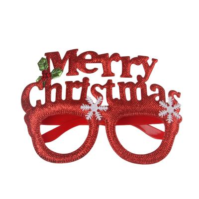 China Creative Fashion Sunglasses Christmas Glass Kids Decoration Glass Christmas Gift Party Glasses Wholesale for sale