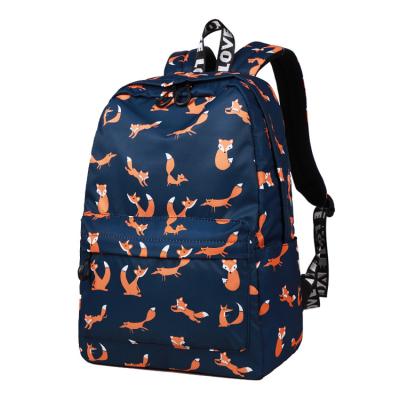 China Anti-theft custom design fashion sublimation printing cartoon travel softback school backpack for sale