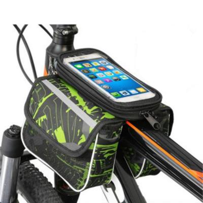 China Cycling Road Tools Accessories Waterproof Tube Touch Screen Phone Front Frame Bag Waterproof Packing Bicycle for sale