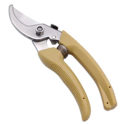 China Anti-Slip Handle Stainless Steel Bonsai Hand Bypass Pruners Fruit Picking Garden Agricultural Pruner for sale