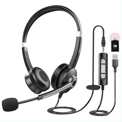 China Call Center Solution Type C USB Computer Headset with Microphone for Laptop PC, for sale