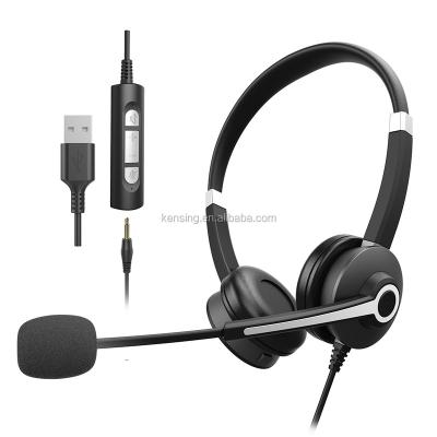 China High Quality 3.5mm Noise Attenuation And USB Earphone For Student And People Work At Home for sale