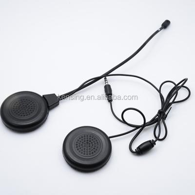 China Bluetooth Interphone 3.5mm Wried Motorcycle Helmet Stereo Speakers Mic Mobile Phone Earphone for sale