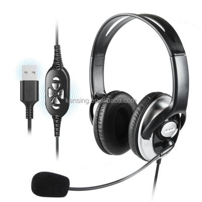 China Headband USB 2.1 USB Headset With Noise Canceling Microphone For Computer For Game Player for sale