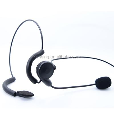 China Lightweight two way radio earhook headset with VOX and PTT button netting for sale