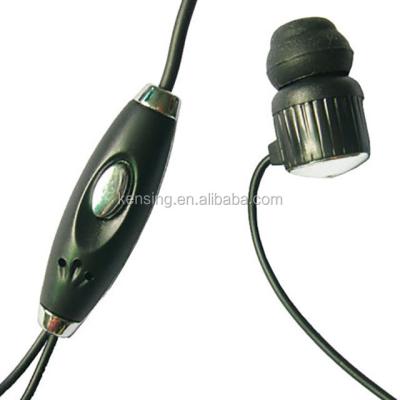 China In-ear in ear earpiece with PTTs button and microphone for phone and other cell phone for sale