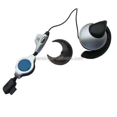 China In-ear mobile hands-free with retractable cable reel or winder and microphone for sale