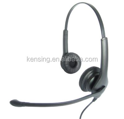 China Binaural Professional Headband Call Center USB Noise-Canceling Headset with Cable and QD Coil Mute for sale