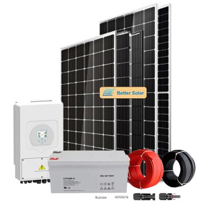 China 3kw 5kw 10kw Solar Panel Complete Home Power System Off Grid Solar Power System For Home for sale