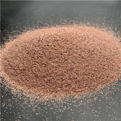 China 80 Grit 100 Grit Red Garnet Blasting Media , Alluvial Garnet Sand for sale