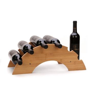 China Custom Viable Top Selling Novelty Party Wholesale Party Decor Elegant Stand Portable Bamboo Wine Rack for sale