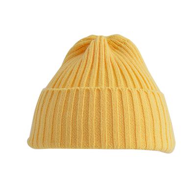 China JOINT babies knitted beanie 0-5 year old fashion autumn/winter Cindy color children pure winter beanie hat new for sale