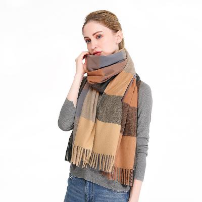 China Warm And Soft Soft Feeling Custom Design Winter Scarf New Fashion Scarf Pashmina Shawl Along Cashmere Wool Feeling for sale